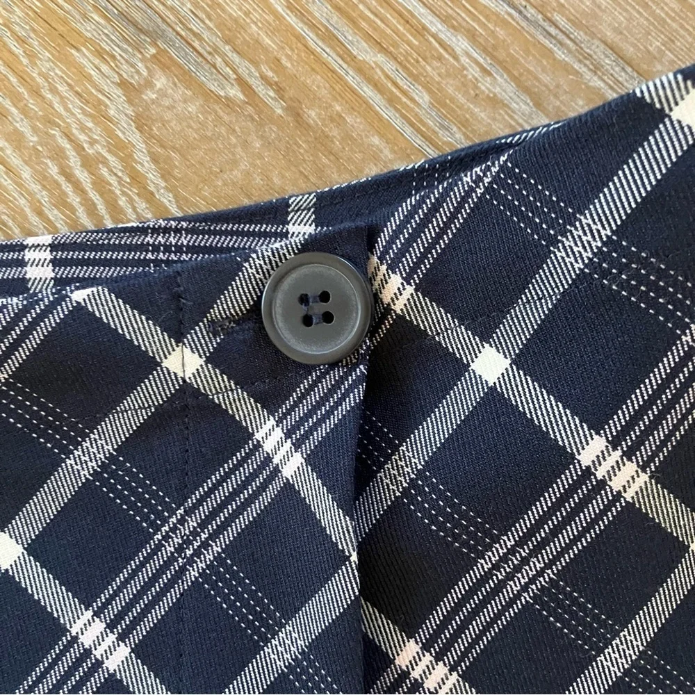 NWT Junior’s BP Navy Blue Plaid Faux Wrap School Girl Mini Skirt (XL)